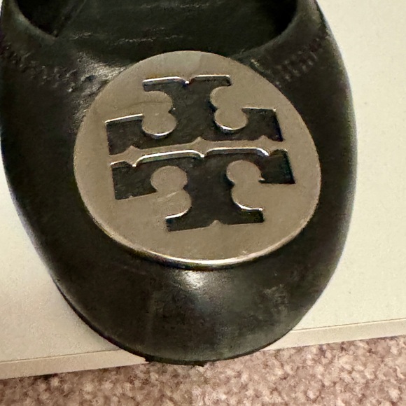 Tory Burch Black Leather Reva Ballet Flat - Picture 3 of 8